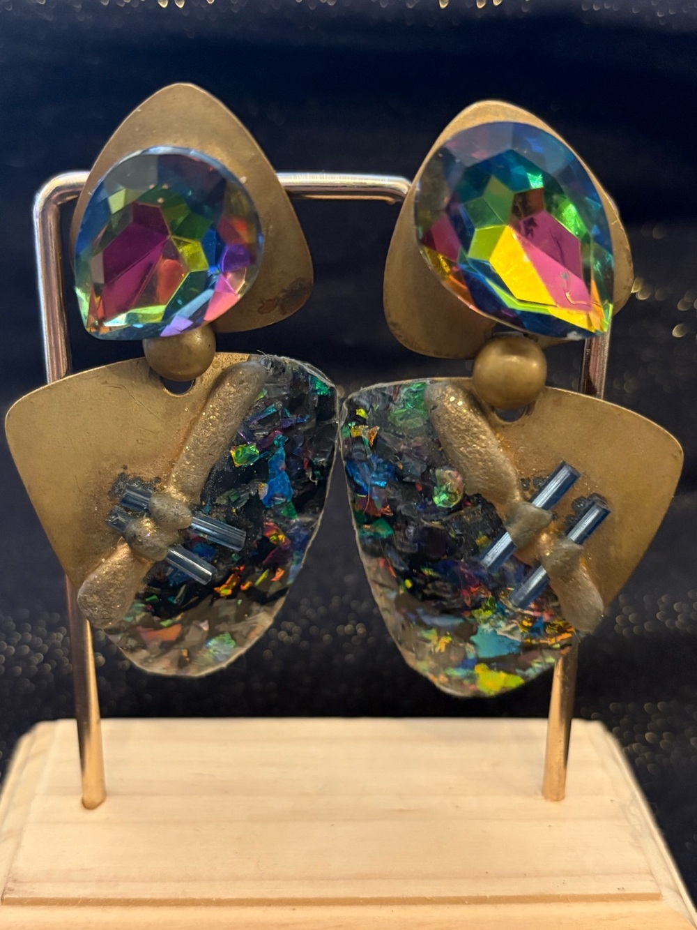 Handmade 1980's Artistic Funky Earrings